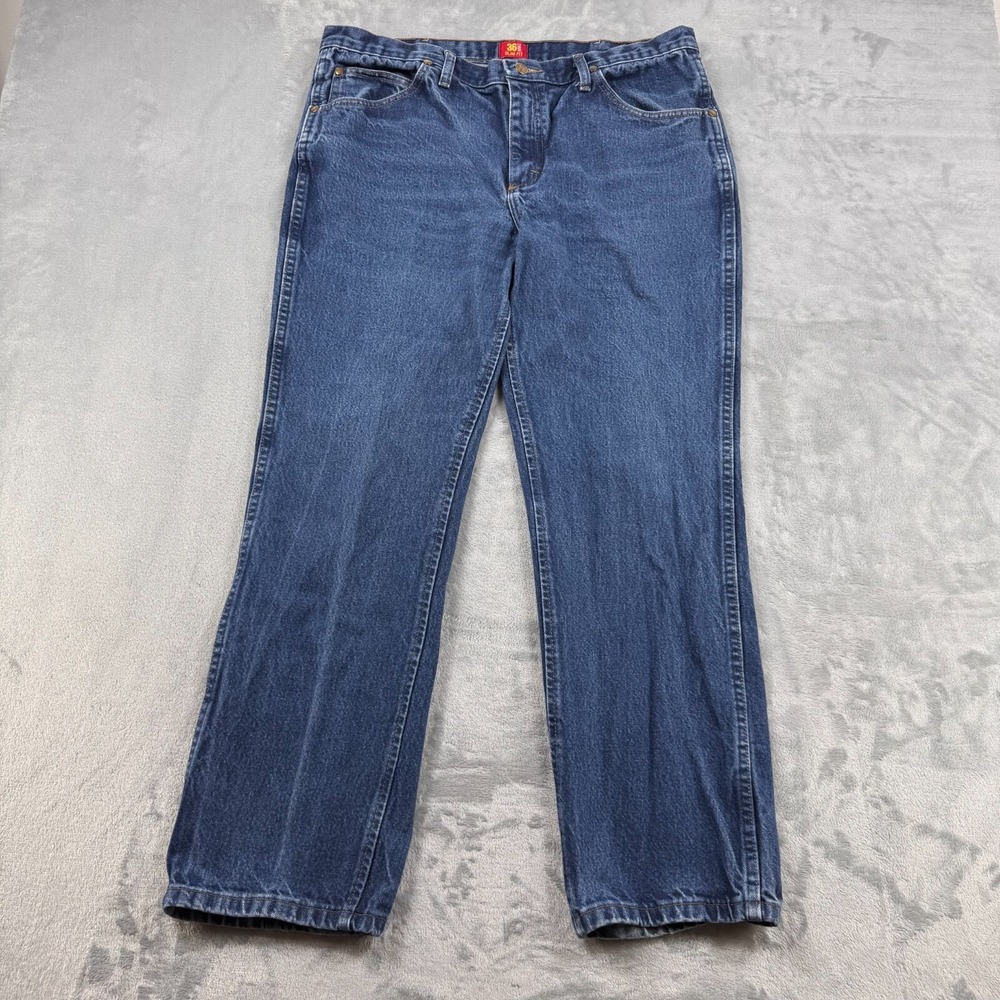 Wrangler 36MWZ Slim Fit Jeans Mens 38x30 Cowboy Boot Cut Western Denim